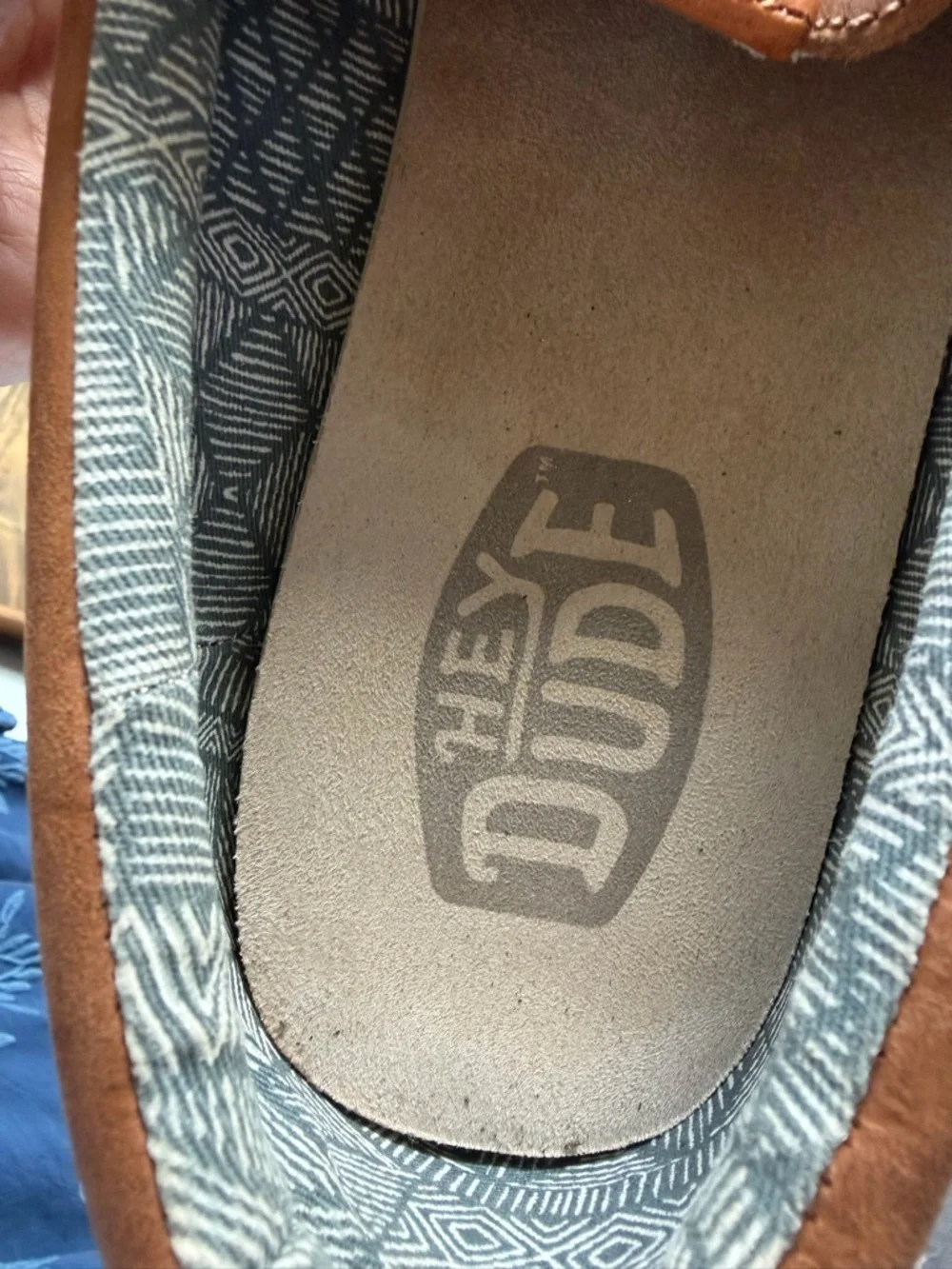 Hey Dude Wally Grip Moc Craft Leather Shoes Men Sz 15 Brown Slip On Comfort EUC - Picture 3 of 16